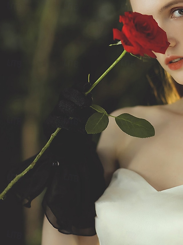  Guanti a Vite in Pizzo Lunghezza Elegante  Stile Classico Con Colore Puro Abito da Sposa  Guanto da Festa