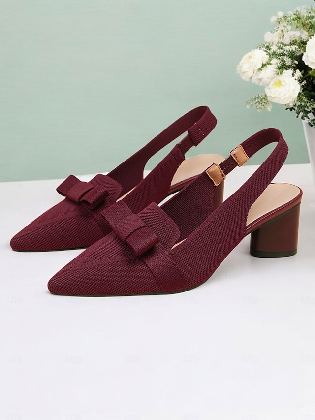  slingback sarok masnival, flyknit hálós felsőrésszel és blokksarkúval elegáns irodai viselethez és esti rendezvényekhez
