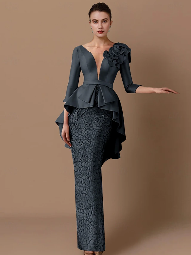 Bride V Mother the Wedding Sheath Elegant Guest Dress Neck of