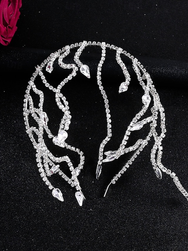  Hodeplagg Rhinestone bryllup Elegant Vintage med krystaller hodepynt hodeplagg