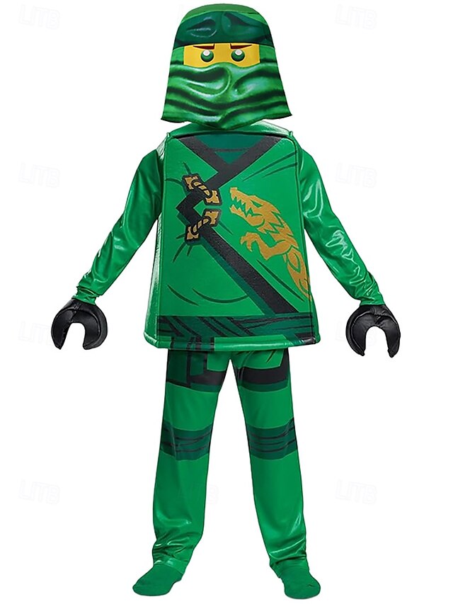  Ninja Cosplay kostým Úbory Legrační kostýmy cosplay Chlapecké Dívčí Dětské Výkon Párty předvečer Všech svatých Karneval Mardi Gras Jednoduchý karnevalový kostým