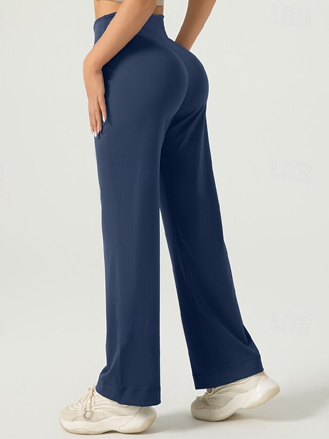  Pantalon de yoga fusées éclairantes Femmes Contrôle du ventre Lifting des fesses Avec Poches Cordon de serrage Yoga Entraînement en salle Pilates Collants Taille haute Spandex Automne Des sports