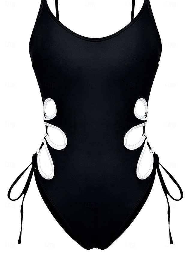  Costume de baie pentru femei costum monokini cu o piesă costume de baie fără spate controlul abdomenului talie înaltă subțire vacanță îmbrăcăminte de plajă solid color decolteu în formă de U fără