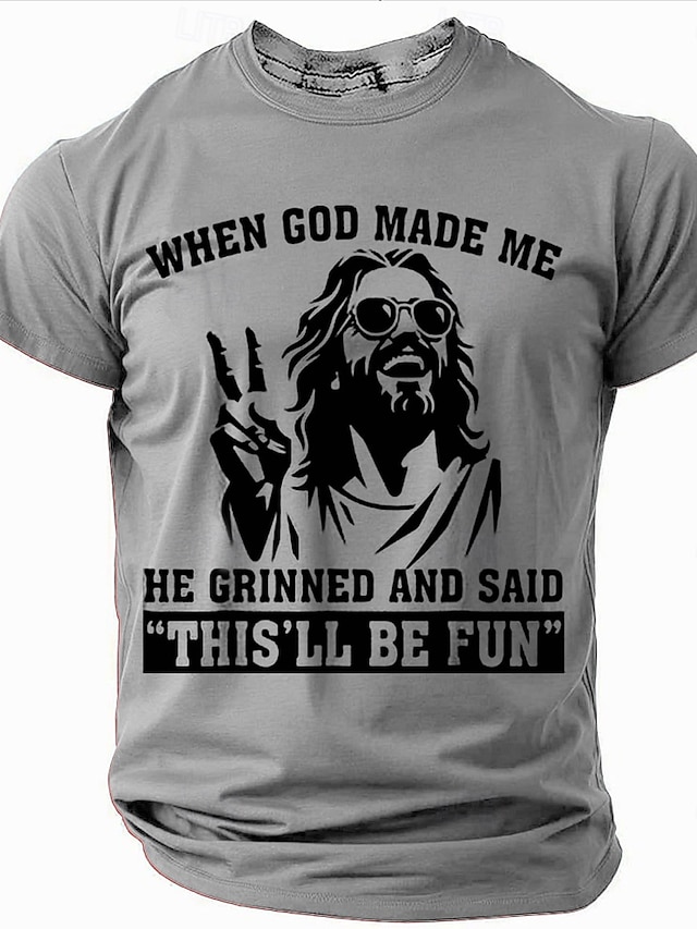  Paște Bărbați Iisus Tricou Manșon scurt Tricou Tipărire 3D Stil Nautic Cămașă Designer Casual Petrecere Concediu Roșu-aprins Trifoi Gri Vară Primăvară Îmbrăcăminte S M L XL XXL XXXL
