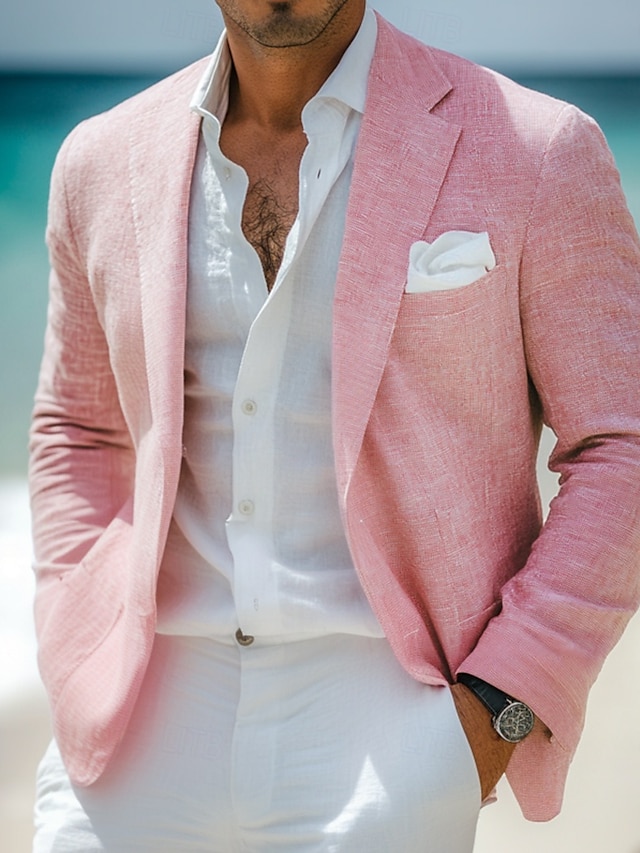 Cotton Blazer - Mens Summer Sport Coat - Pink main image 1