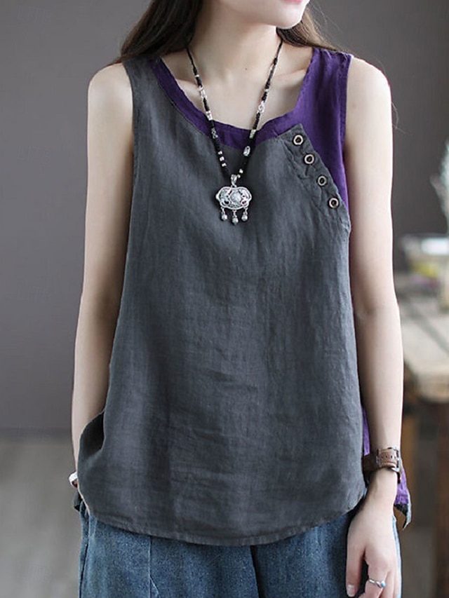 Color-Block Halter Camisole Top