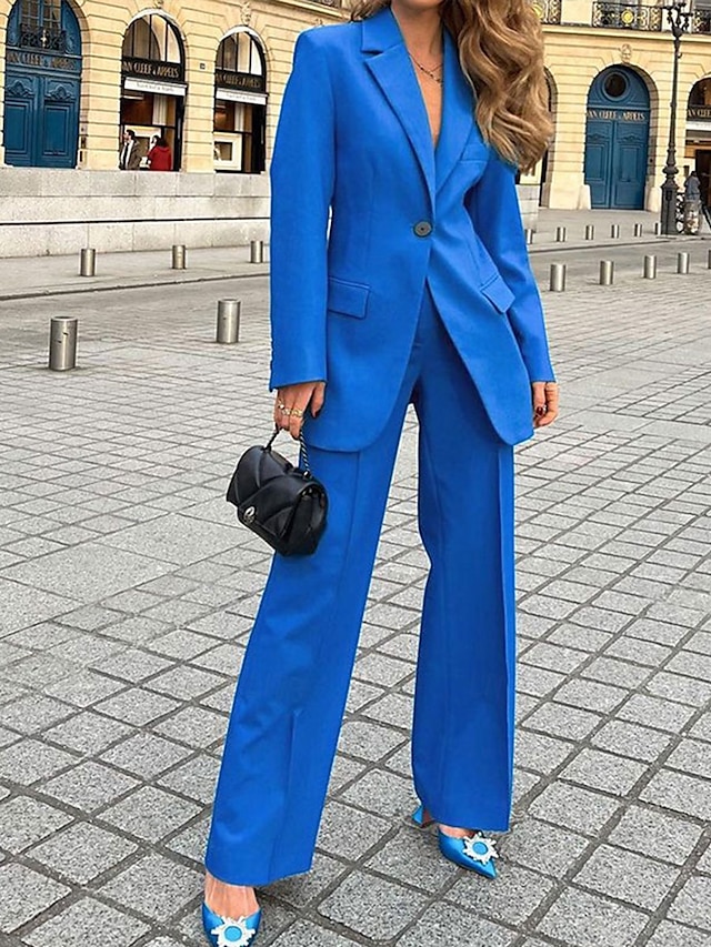  Hosenanzug Brautmutterkleid Elegant Einfach Hemdkragen Knöchellänge Polyester Langarm mit Einfarbig 2025