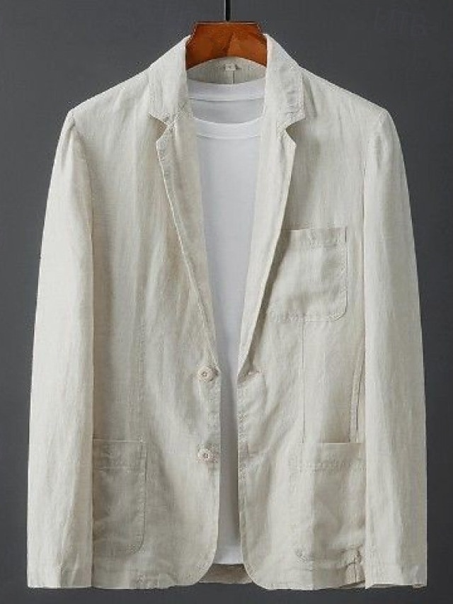 Men's White Color Linen Blazer - Sport Coat main image 0