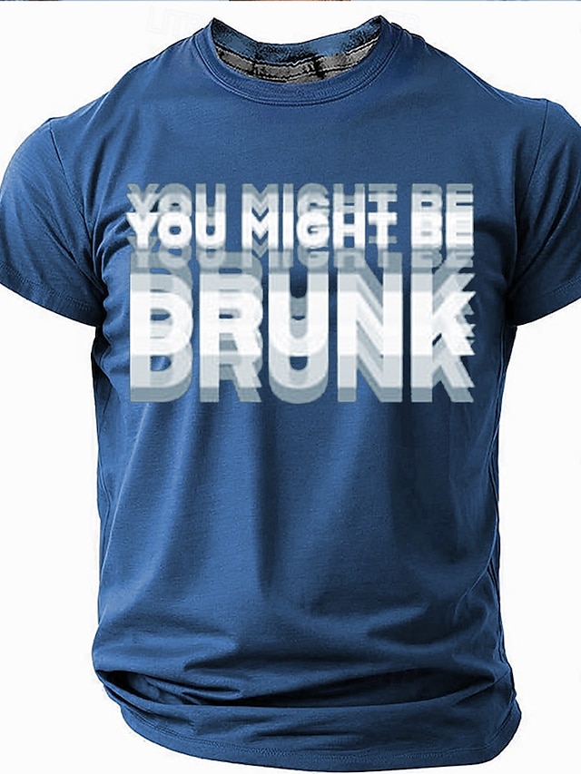  Camiseta divertida de manga corta con ilusión óptica de borracho y drogado para hombre, con estampado 3D, cuello redondo, ropa de moda para uso diario, calle, negro, rojo, azul, verano y primavera.