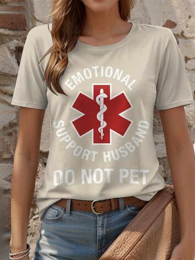  Camiseta de mujer con texto en inglés 