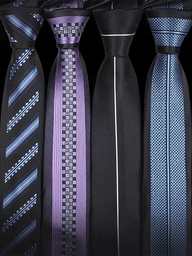  mænds positioneringsmønster 6 cm smalt slips - stribe, blomster, ternet mønster, elegant vævet silkeslips til forretning, bryllupper og formelle begivenheder