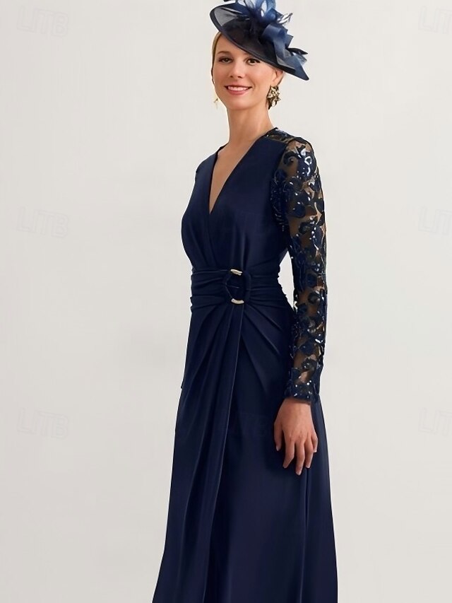 Sheath Sleeved Mother Dress