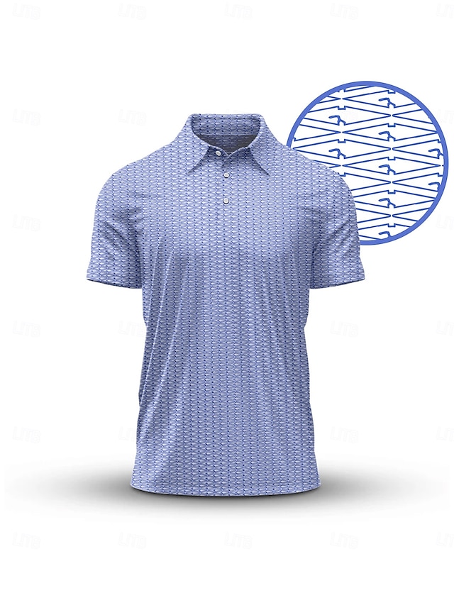  Homme T-shirt POLO Bleu Manche Courte Top Tenue de golf Vêtements Tenues Porter des vêtements
