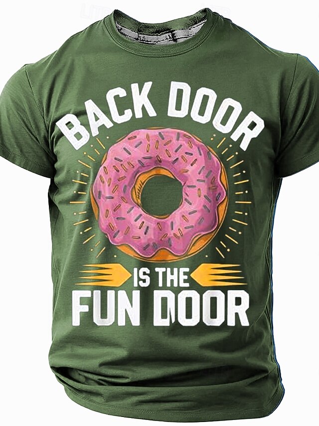  Men's Adult Humor Donuts Funny Slang T Shirt Short Sleeve T shirt 3D Print Crew Neck Shirt Fashion Daily Street Daily Black Red Blue Summer Spring Clothing Apparel S M L XL XXL XXXL