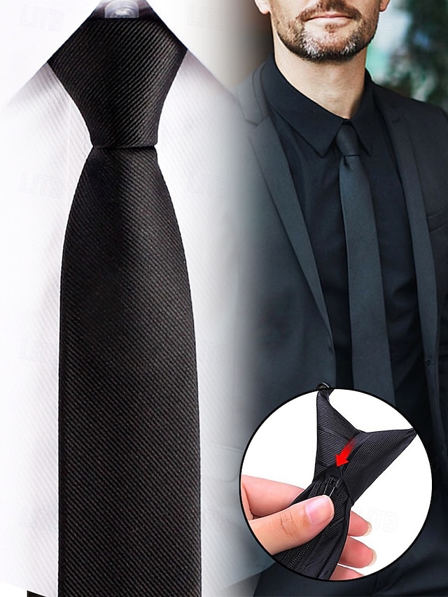  Vorgebundene schmale Kabelbinder für Herren – klassische Streifen und einfarbige, verstellbare, bequem zu tragende Krawatten für Business, Hochzeiten und formelle Anlässe