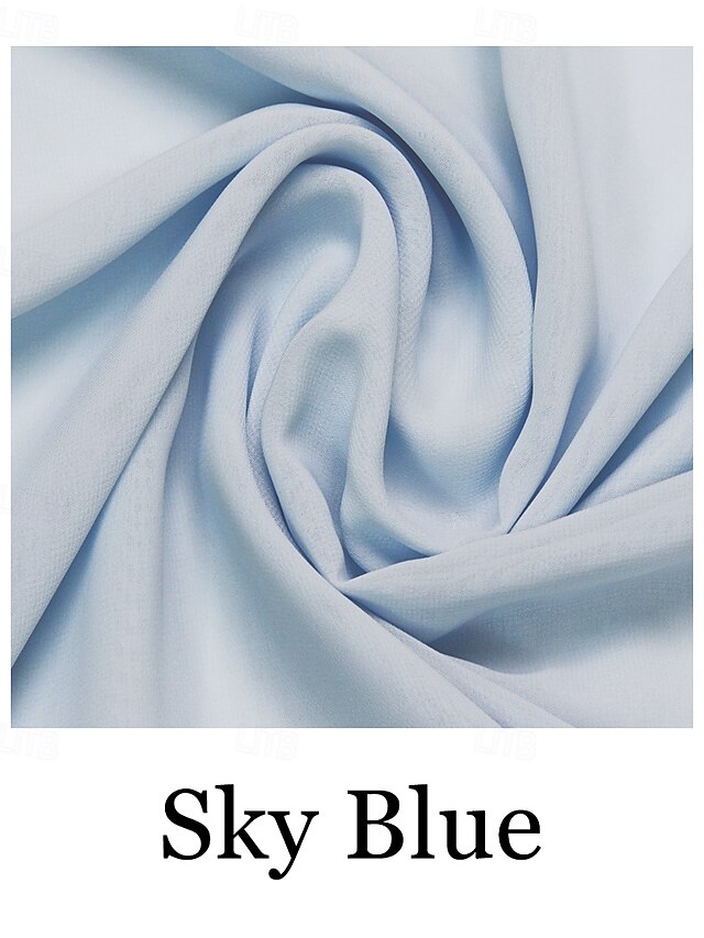 Chiffon Feather Evening Dress in Blue