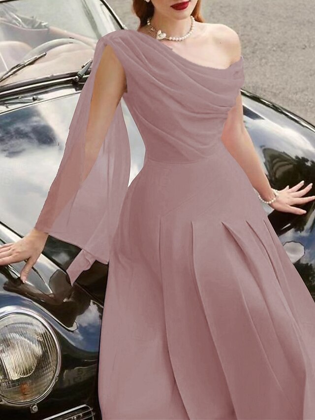 A-Line/Princess Strapless Printed Wedding Guest Dresses Tea-Length Sleeveless Floral