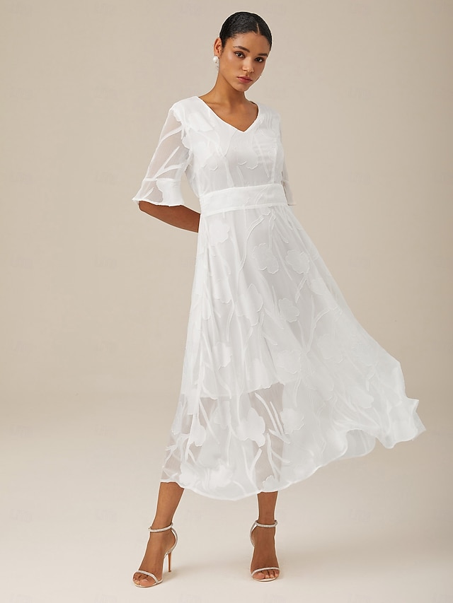  Pentru femei Rochie Maxi Rochie de Cocktail Rochie pentru invitata de nunta Rochie Semi Formala Rochie A line Elegant Birou Gril pe Kamado Cu Mâneci Largi Invitat la nunta Petrecere cu cocktail Sear