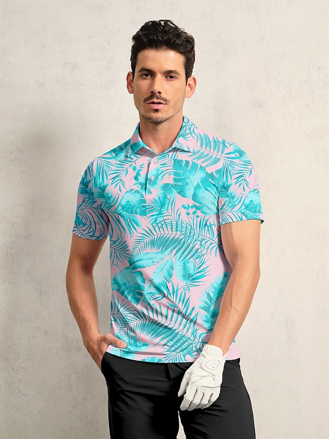  Homme T-shirt POLO Bleu Manche Courte Top Tenue de golf Vêtements Tenues Porter des vêtements