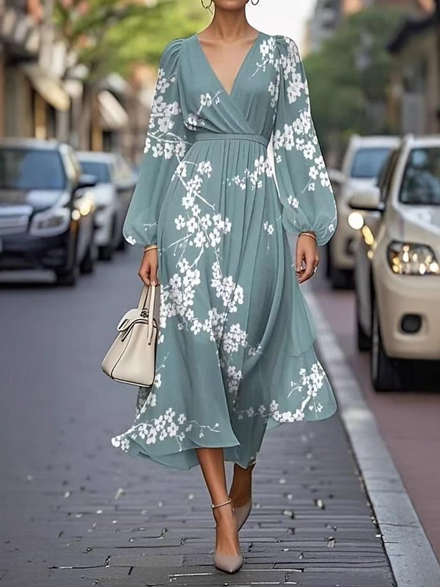  Per donna Abito maxi Abito Pieghettato Abito aderente Abito aderente e svasato Compleanno Casual Formale Ufficio Data Vestibilità regolare Floreale Grafico Senza Maniche Scollo a V blu navy Champagne