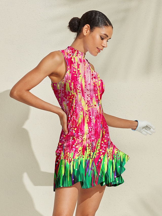  Mujer vestido de golf Rosa Sin Mangas Ropa de golf para damas Ropa Trajes Ropa Ropa