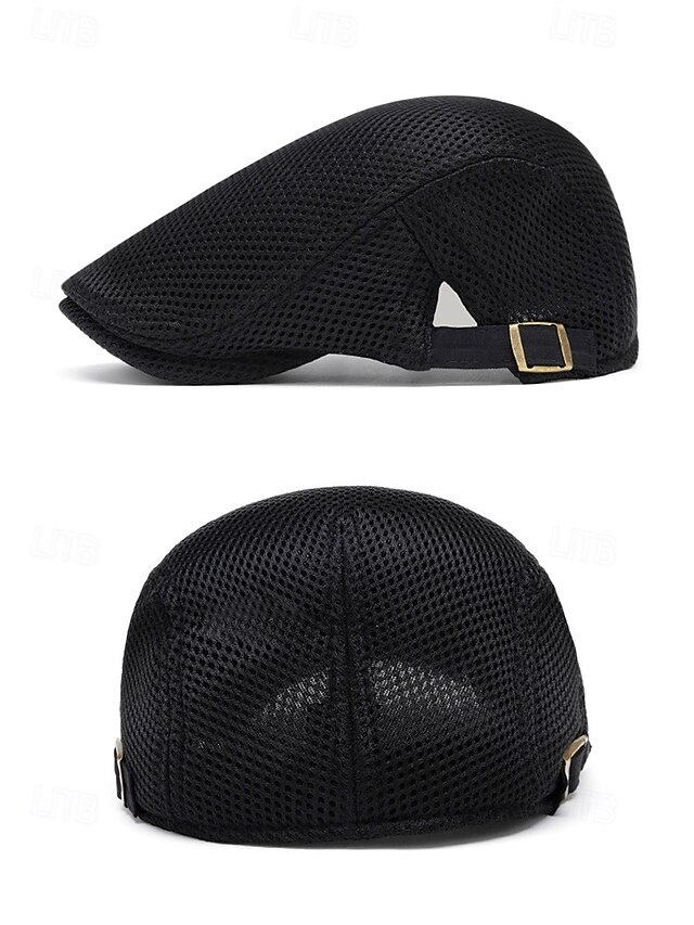 Men's Casual Mesh Flat Cap - Lightweight and breathable design with ...