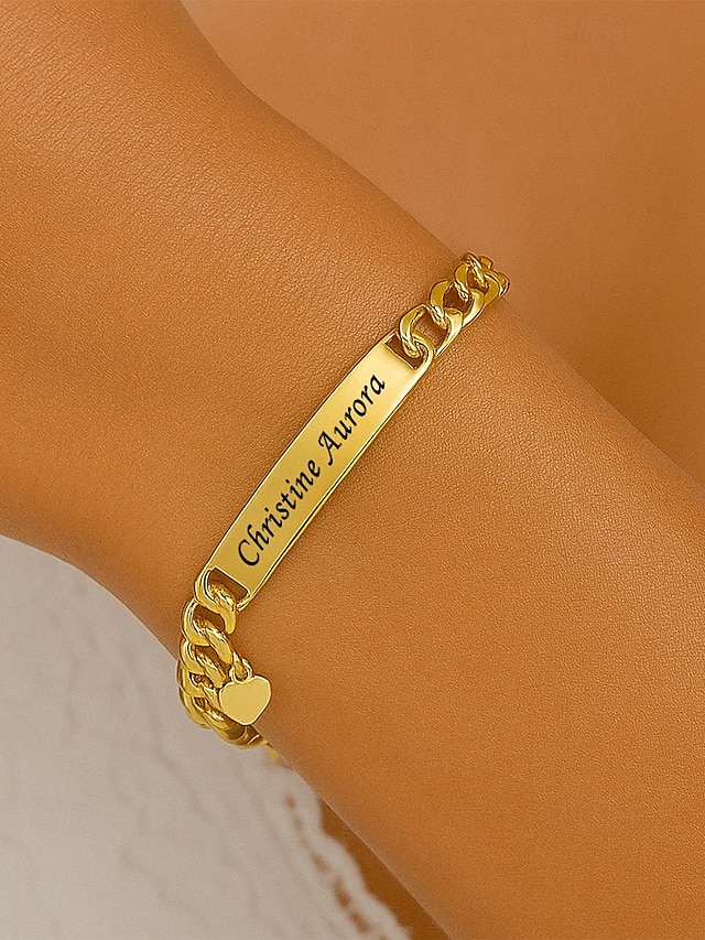  Dame Kæde & Lænkearmbånd Armbånd Guld Rustfrit Stål Legering Afslappet Mors Dag kandidat
