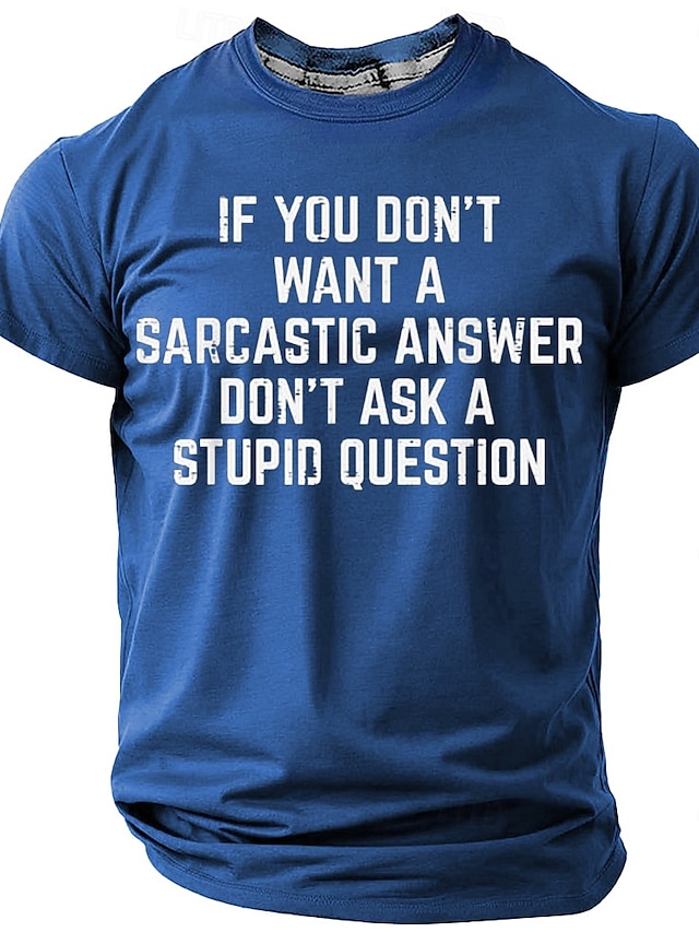  Hombre Ofensivo Sarcasmo Camiseta Manga Corta Camiseta Impresión 3D Cuello Barco Camisa Moda Diario Casual Calle Casual Diario Negro Rojo Azul Piscina Verano Primavera Ropa S M L XL XXL XXXL