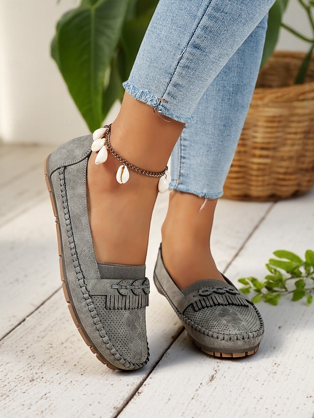  mocasini de damă mocasini cu ciucuri – pantofi de șofer casual, moale, pentru ținute de primăvară și confort acasă