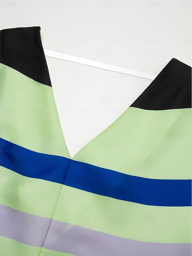  Dámské Odpovídající topy Pončo košile Kostkovaný / Pruhovaný / Chevron Dovolená Denní nošení Maďarský rukáv Multi Color Tisk Geometrické Lustr 3/4 rukávy Plážový styl Do V Jaro léto