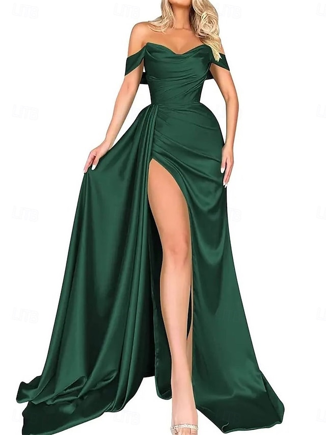  A-Linie Partykleider Partykleid Hochzeit Hochzeitsgast Bodenlang ärmellos V-Ausschnitt Spitze Rückenfrei mit Stickerei