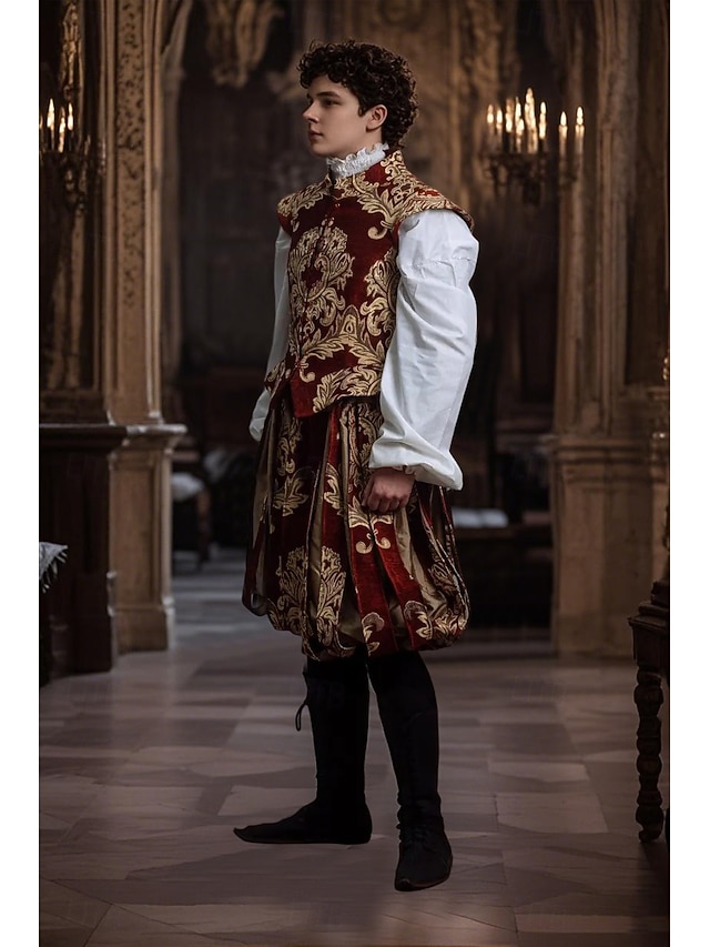 The Prince Renaissance Medieval Renaissance Outfits Prince Celtic Knight Fancy Dress Men's ...