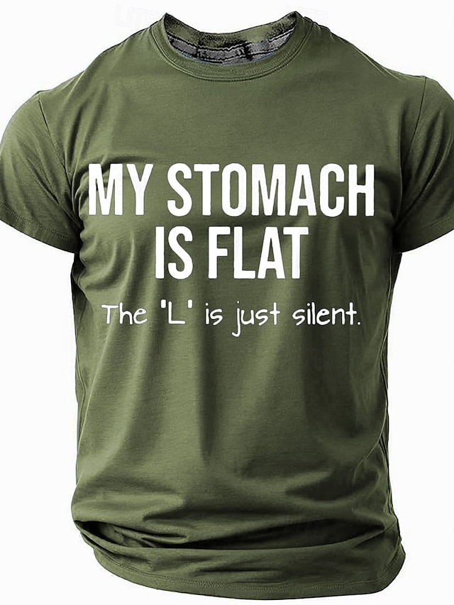  Men's Funny Slang T Shirt Short Sleeve T shirt 3D Print Crew Neck Shirt Fashion Daily Basic Street Casual Daily Black Blue Green Summer Spring All Seasons Clothing Apparel S M L XL XXL XXXL