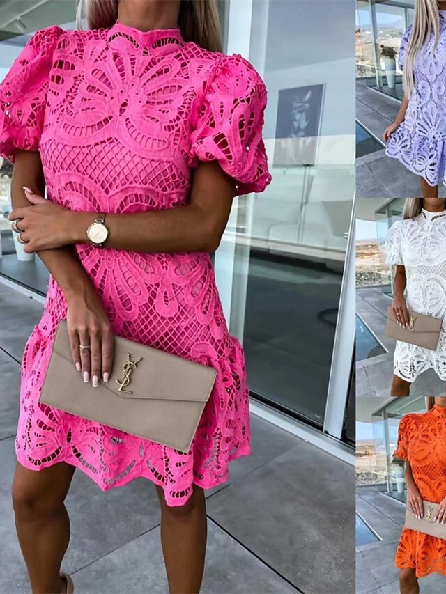 Femmes Mini Robe Robes en coton et lin Robe Décontractée Mode Extérieur ...