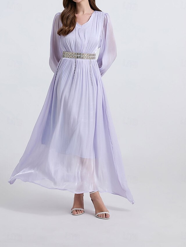  Linia -A Rochie Mama Miresei Elegant În V Lungime Podea Șifon Manșon Lung cu Pliuri Franjuri 2025