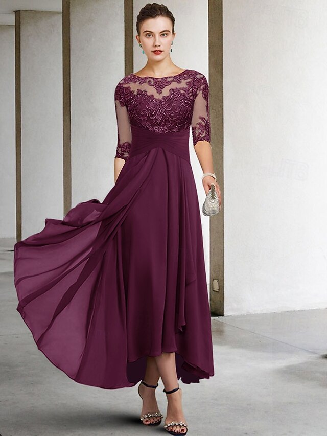Plus Size Rose Gold Sequin A-Line Mother of the Bride Dress with Long Sleeve  SF605 main image 0