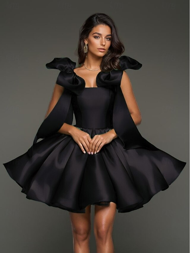 Classy Bow Halter A Line Short Birthday Outfits White Formal Graduation Homecoming Dress Y9588 main image 1
