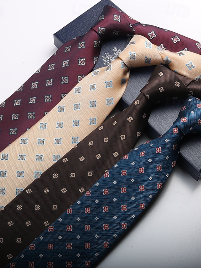 Homme Cravates Mode Affaires Jacquard Argyle Fête de mariage Tenue quotidienne