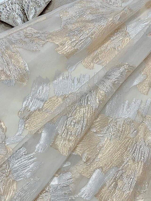 Jacquard A Line Off the Shoulder Bow Cocktail Dresses main image 1