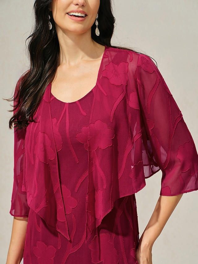  Damen Schultertücher Einfarbig Blumen Grafik Elegant Stilvoll Basic Dreiviertelarm Asymmetrisch Crop Tops Hochzeitsgast Strandhochzeit Pailletten Patchwork Rote Sommer Frühling Herbst