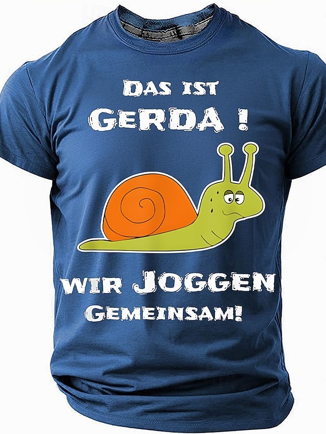  Voor heren Grappig Duits T-shirt Korte mouw T-shirt 3D-afdrukken Strakke ronde hals Ronde hals Overhemd Modieus Dagelijks Basic Straat Casual Dagelijks Zwart Rood blauw Zomer Lente Kleding S M L XL