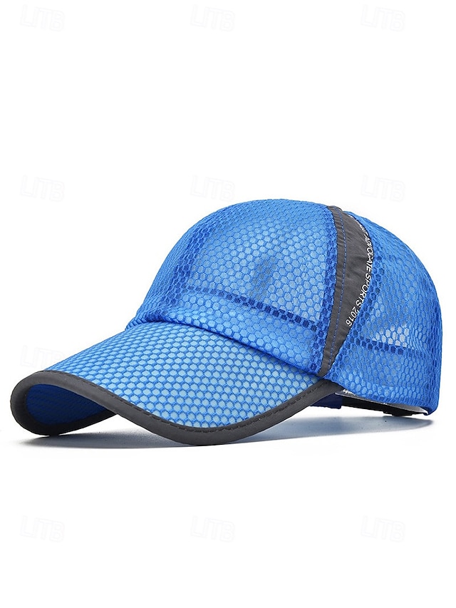  Șapcă de baseball sport pentru bărbați, respirabilă, din plasă – pălărie ușoară de alergare, cu uscare rapidă, cu bandă reflectorizantă, pentru drumeții, jogging, pescuit și călătorii de vară