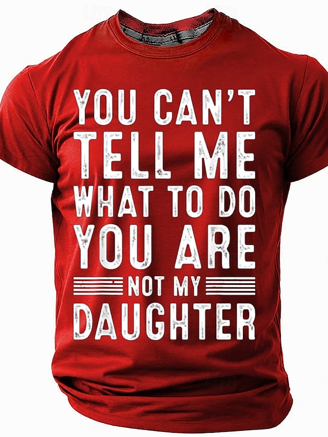  Men's Father T Shirt Short Sleeve T shirt 3D Print Crew Neck Shirt Fashion Daily Basic Street Casual Daily Black Red Blue Summer Spring All Seasons Clothing Apparel S M L XL XXL XXXL