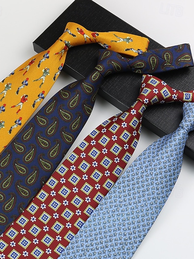  Homme Cravates Mode Affaires Imprimé Motif Fête de mariage Tenue quotidienne