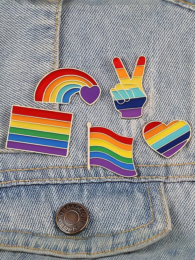  HBTQ+ regnbågsemaljpin - pridemärkeskollektion för jackor, ryggsäckar och hattar, unisex färgglada accessoarer, perfekt för prideparader, festivaler och HBTQ-evenemang