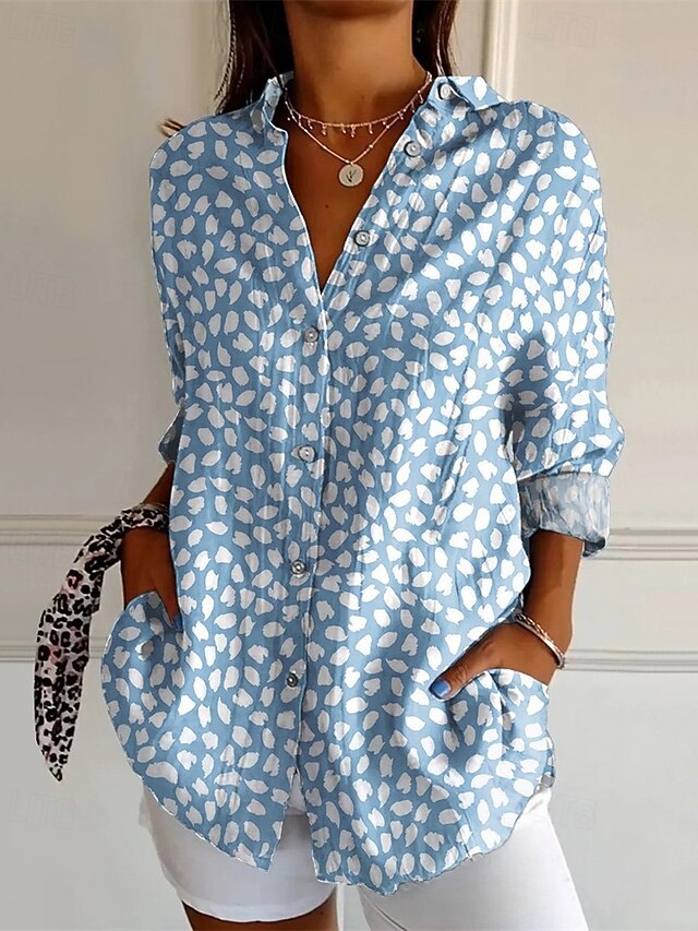 Women's Shirt Graphic Flower Daily Stylish Basic Half Sleeve V Neck Regular Tops Daily Holiday Print Yellow Sky Blue Light Blue Spring Fall4