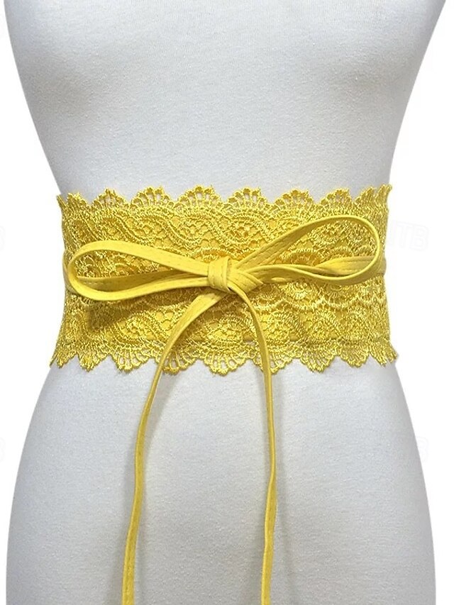  Ceinture Femmes Tissu Café Ceinture Taille Rue Quotidien Couleur Unie
