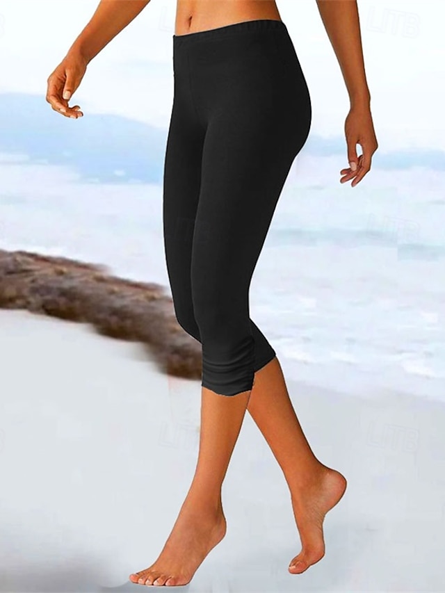  Per donna Snello Pantaloncini Capri Intimo modellante Moda Streetwear Comfort Lunghezza al polpaccio Vita Alta Semplice Elastico in vita Comodo All'aperto Confortevole Streetwear Abbigliamento