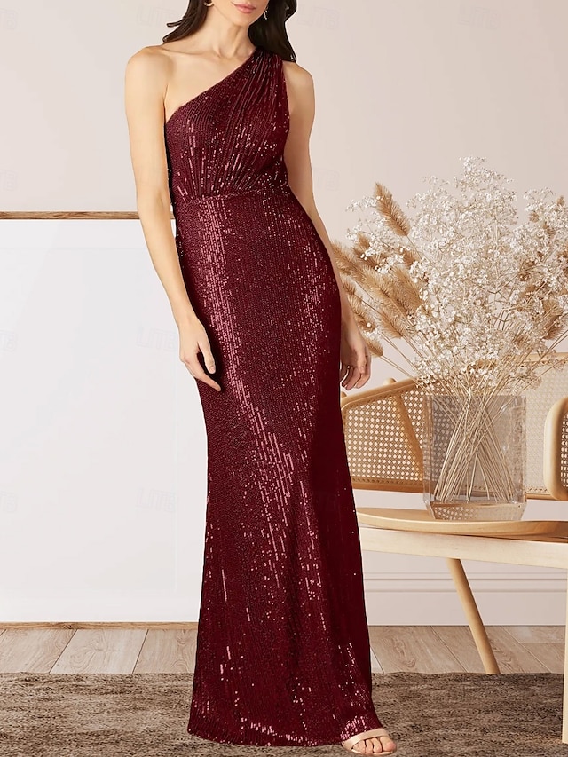  A-Linie Kleid für die Mutter der Braut Elegantes Rundhals Bodenlang Chiffon Langarm mit Perlen Raffung