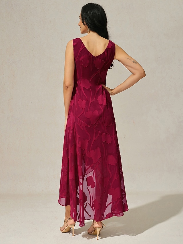 Elegant Ruffled Sleeve Maxi Dress Stylish Polyester Cocktail Dress main image 1